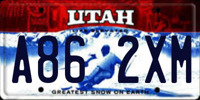 UT license plate A862XM