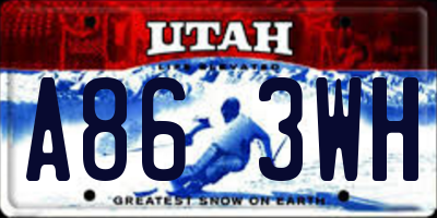 UT license plate A863WH