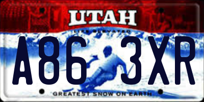 UT license plate A863XR