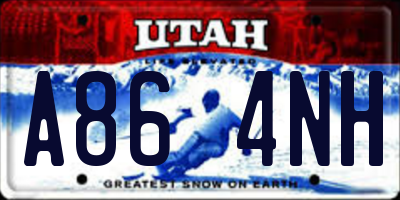 UT license plate A864NH
