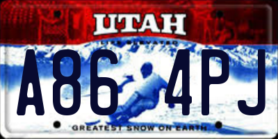 UT license plate A864PJ