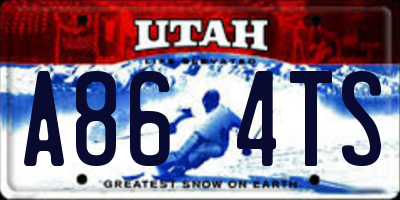 UT license plate A864TS