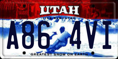 UT license plate A864VI