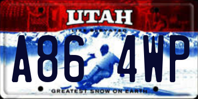 UT license plate A864WP