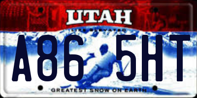UT license plate A865HT