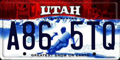 UT license plate A865TQ