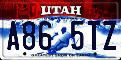 UT license plate A865TZ
