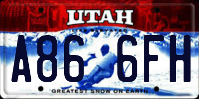 UT license plate A866FH
