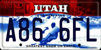 UT license plate A866FL