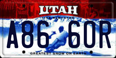 UT license plate A866OR
