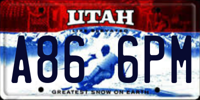 UT license plate A866PM