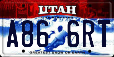 UT license plate A866RT