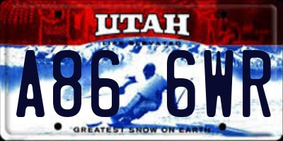 UT license plate A866WR