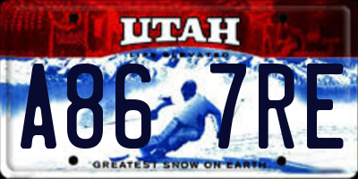 UT license plate A867RE