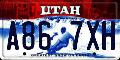 UT license plate A867XH