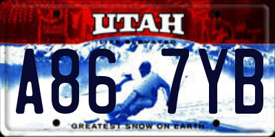 UT license plate A867YB