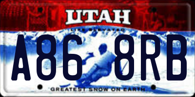 UT license plate A868RB