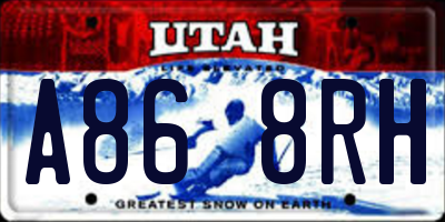 UT license plate A868RH