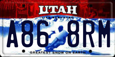 UT license plate A868RM