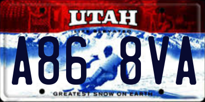 UT license plate A868VA