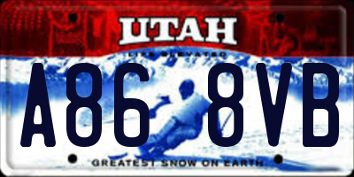 UT license plate A868VB