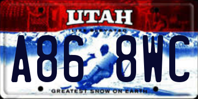 UT license plate A868WC