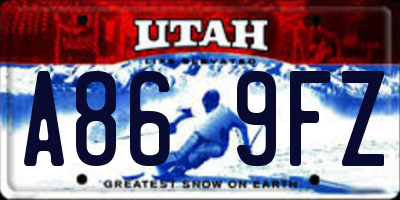 UT license plate A869FZ