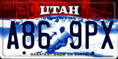 UT license plate A869PX