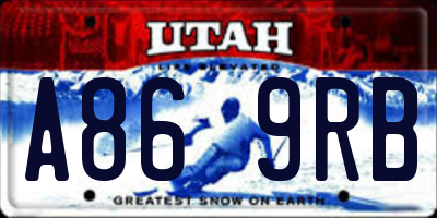 UT license plate A869RB