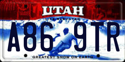 UT license plate A869TR