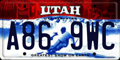 UT license plate A869WC