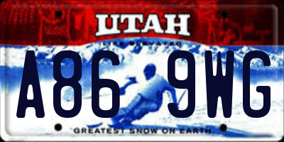 UT license plate A869WG