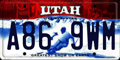 UT license plate A869WM