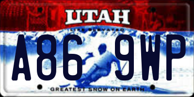 UT license plate A869WP