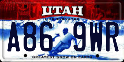 UT license plate A869WR