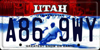 UT license plate A869WY