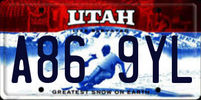 UT license plate A869YL