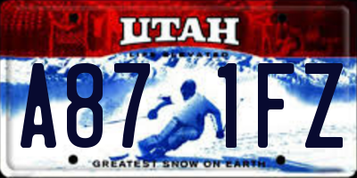 UT license plate A871FZ