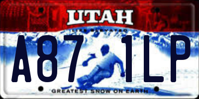 UT license plate A871LP