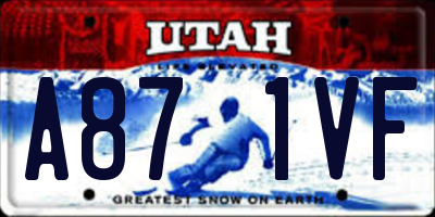 UT license plate A871VF