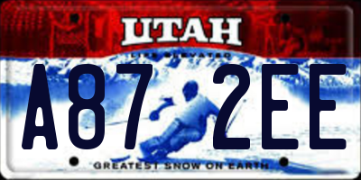 UT license plate A872EE