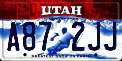 UT license plate A872JJ