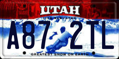 UT license plate A872TL