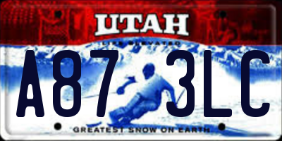 UT license plate A873LC