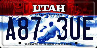 UT license plate A873UE