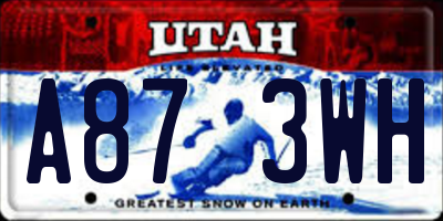 UT license plate A873WH