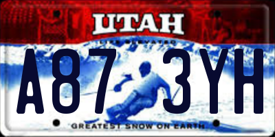 UT license plate A873YH
