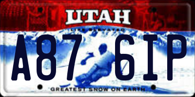 UT license plate A876IP