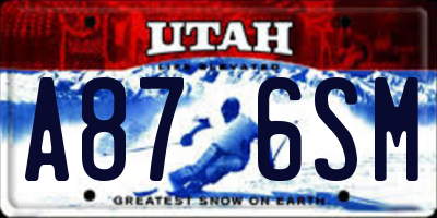 UT license plate A876SM