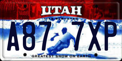 UT license plate A877XP